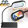 IVMAIE 10X Magnifying Glass with Light and Stand LED Magnifier