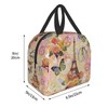 Duduho Paris Eiffel Tower Butterfly And Flowers Lunch Bag Compact