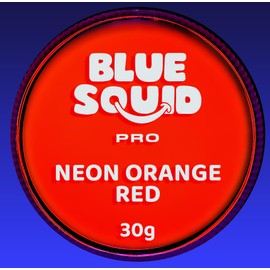 Blue Squid Pro Make-Up Face Paint and Body Paint - Neon Orange Red (30 g), Face and Body Paint for Adults, Children, Fancy Dress and SFX