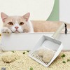 Accesfire Cat Litter Scoop with Holder, Stainless Steel, Non-Slip Handle