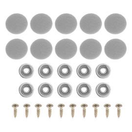 INFINAUTO Headliner Button Buckle Repair Clip, Car Roof Interior Ceiling Fixing Roof Snap Rivets Retainer Metal Lint Gray, 10Pcs