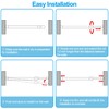 SIQUK 6 Pack Cupboard Bars Adjustable Spring Tension Rods White