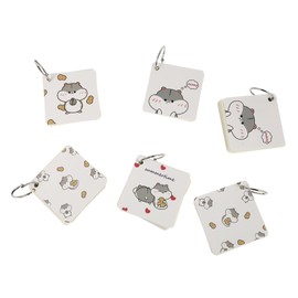 Operitacx 6pcs Notebook Journal with Ring Binding Pocket Note Pad Spiral Study Cards with Rings Spiral Memo Pads Lanyards for Id Badges Blank Notecards Blank Cards Note Pads Memo Cards Paper