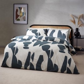 Hoem Meta Cotton Rich Duvet Cover Set - Single - Dusk