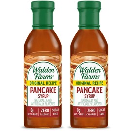 Walden Farms Pancake Syrup – Perfect for Pancakes, Waffles, Desserts – Zero Calorie, Sugar-Free, Low Carb, Keto-Friendly, Gluten-Free, Vegan – 2-Pack, 12 oz Bottles