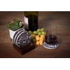 CoasterStone Dark Slotted Wood Coaster Holder, Holds 4 Round Drink