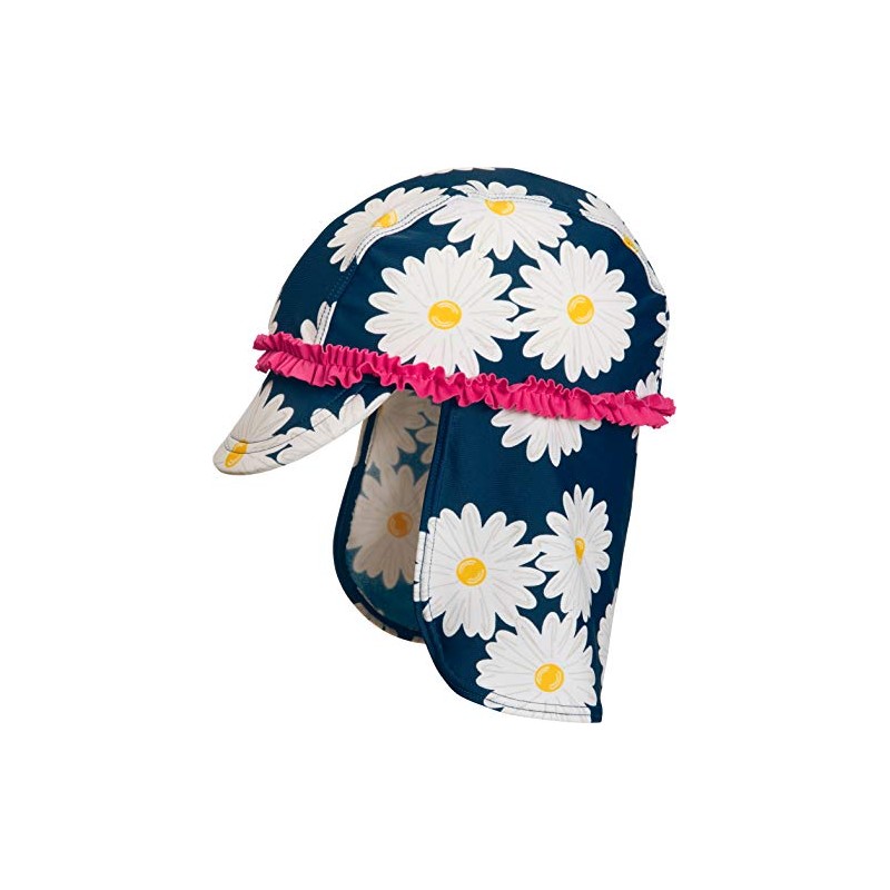 Playshoes Girls UV PRedection Bathing Marguerite Cap, Blue (Navy), Medium