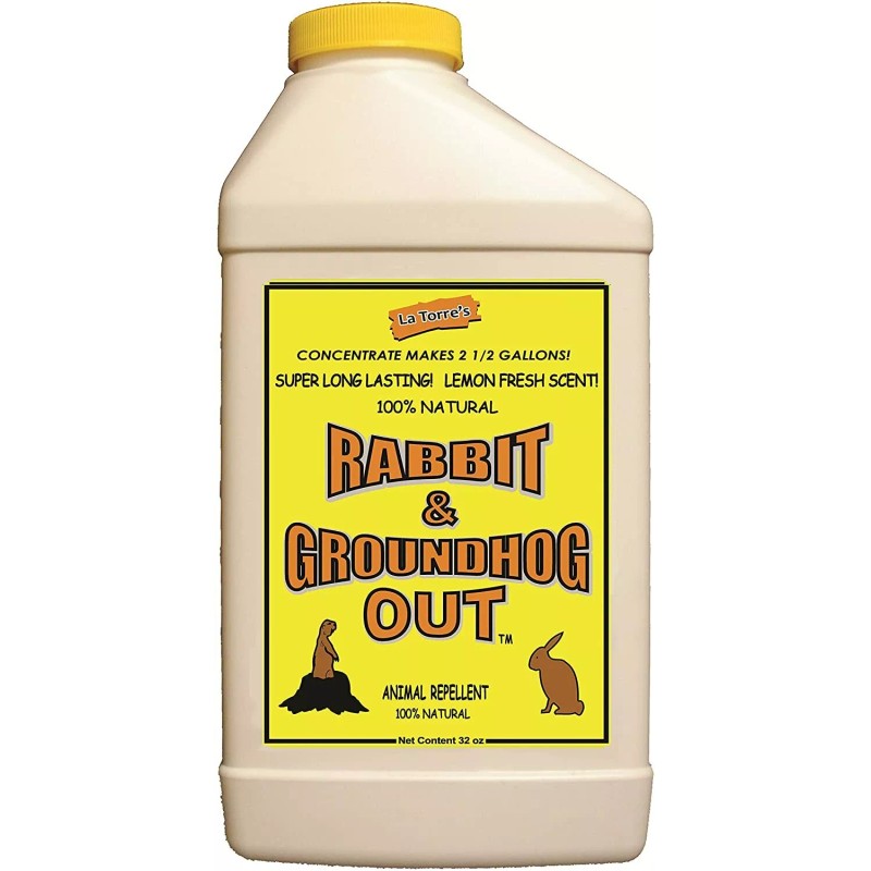 Deer Out Rabbit & Groundhog Repellent: Rabbit Out 32oz Concentrate