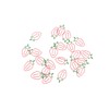 100pcs Metallic Paper Clips Strawberry Pea Shape Antislip Anti Rust