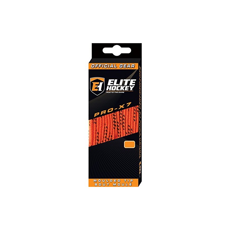 Elite Hockey PRO-X7 Skate Laces (X7-Orange, 108")