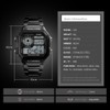 PASOY Men's Digital Multi-Function Watches 2 Time Alarm Stopwatch Countdown
