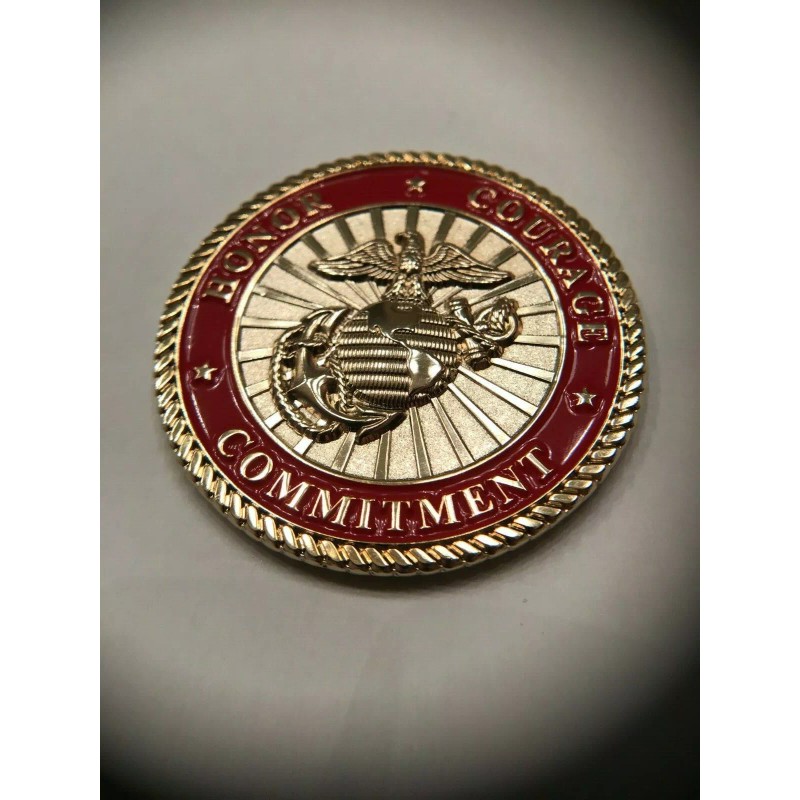 USMC ONCE A MARINE ALWAYS A MARINE CHALLENGE COIN HONOR