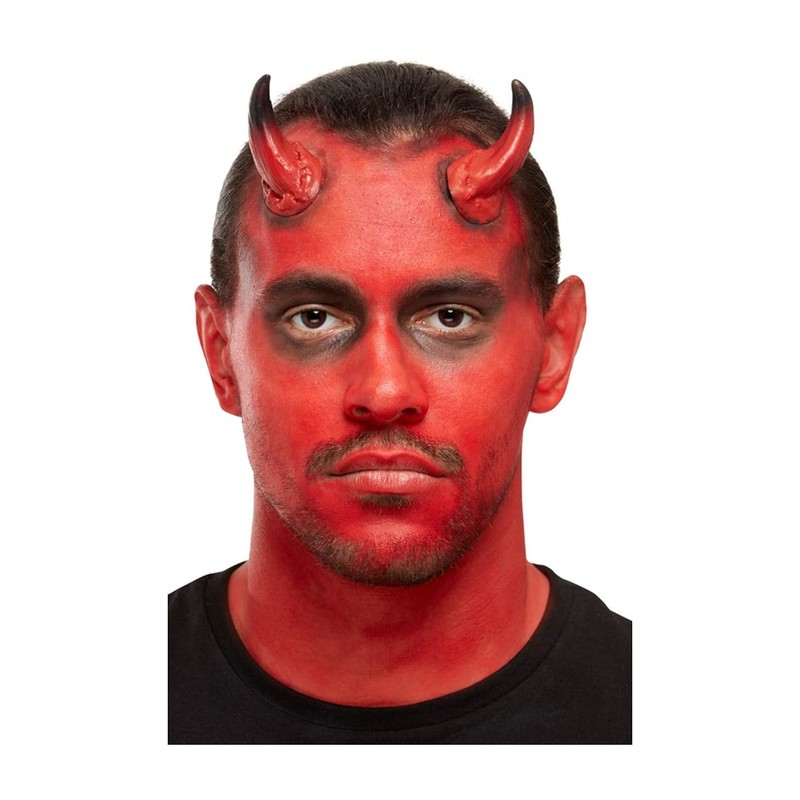 Smiffys Make-Up FX, Devil Kit, Aqua, Red & Black, Facepaints,