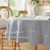 Zobesta 60 Inch Round Tablecloth Blue Linen Round Table Cloth