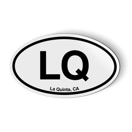 LQ La Quinta California Oval - Flexible Magnet - Car Fridge Locker - 3.5"