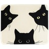 JINJIASC Funny Mouse Mat Square Cute Mouse Pad for Wireless Mouse Small Office Computer Mousepad for Desk Laptop with Non-Slip Rubber Base (Three Cats)