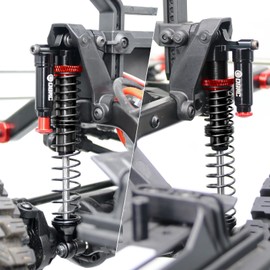 OGRC 100mm Aluminum Adjustable Piggyback Shock Absorber RC Damper for Axial SCX10 TRX4 TRX6 D90 1/10 RC Crawler Upgrade Parts (Black)
