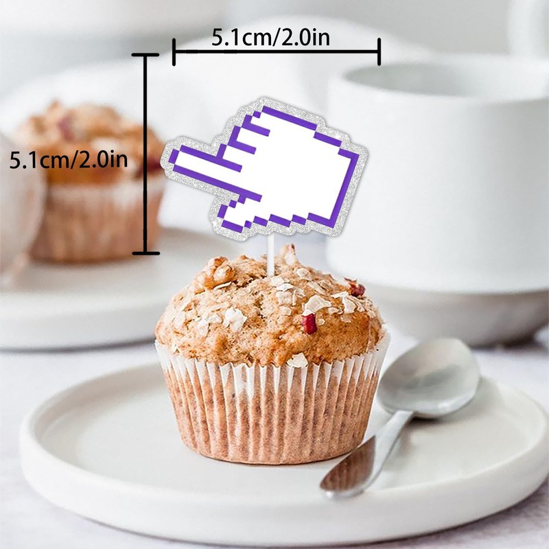 Dessert Cupcake Topper Intelligence Computer Tips Theme Decorations Boy Girl