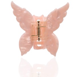 ZOOX Chic Hair Claw Clip by French Designer, A New Twist On Ordinary Hair Clips (Rose Quartz Butterfly)