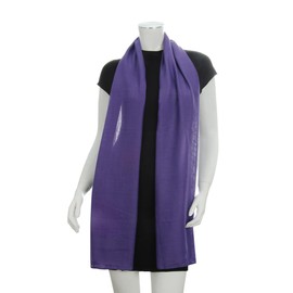 Majea Scarf Lima Slim Cut Women's Neckerchief Light Plain Thin Plain Soft Summer Scarf - purple, size: 180cm x 50cm