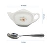 Ceramic Tea Bag Holder Teapot shaped Teabag Coaster Tray 4.5