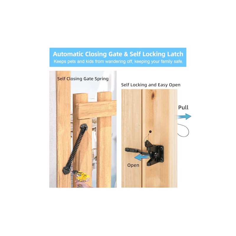 Fence Gate Kit Gate Hardware, 1 Set Anti Sag Gate