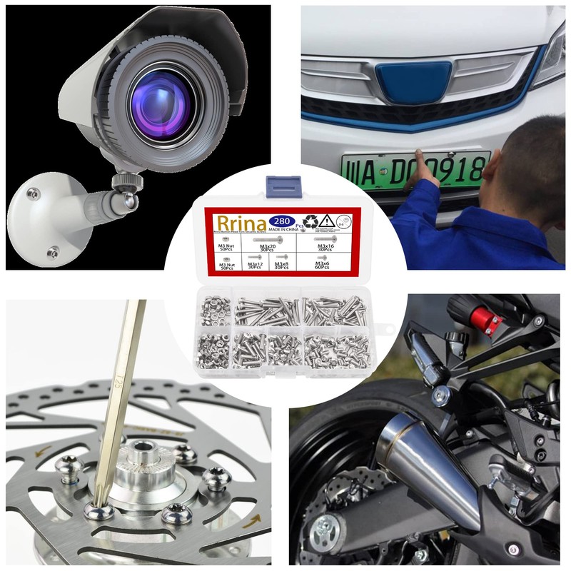 Rrina 304 Stainless Steel Button Head Torx Security Screws Tamper