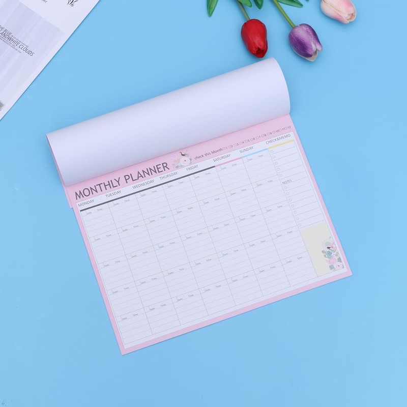 DIYEAH 20 Hojas planificador mensual calendars bloc de programación semanal