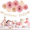 Blush-Pink Rose-Gold Fall Baby-Shower Party-Decorations - 31pcs Welcome Home Banner