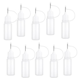 Mirhua Needle Bottle Needle Tip Applicator (Set of 10) 10ml Glue Bottle DIY Cooling Tool with Needle Dropper Reusable
