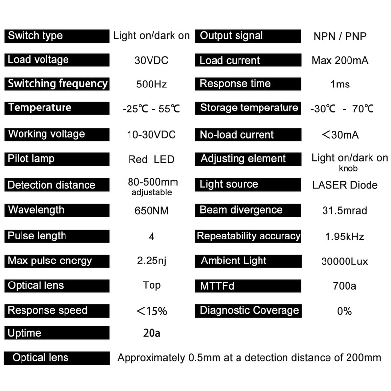LCLCTC12V 24V Laser Sensor photoelectric Switch PNP NO + NC