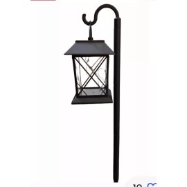 H & H Garden Collection Solar Hook Lantern 3.14 In X D3.14In X H5.33In