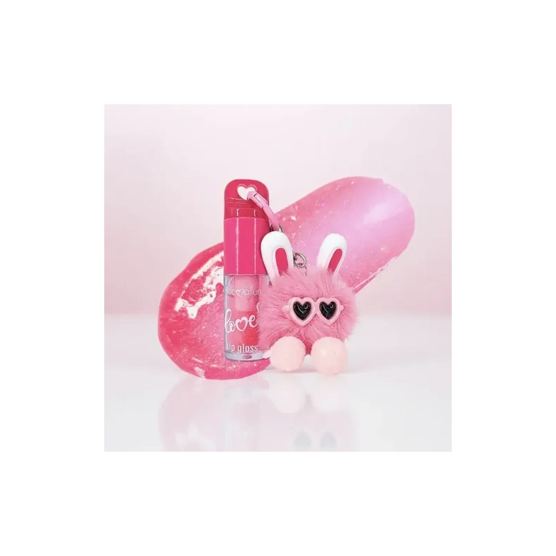 Brillo Labial Shimer Mocallure Con Llavero Conejito