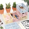 Sturdy Folding Crate, Pack of 4 Folding Baskets, Storage Basket,