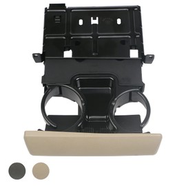 in Dash Cup Holder Insert w/Ashtray Pebble Tan Compatible with Ford F250 F350 F450 F550 Super Duty Truck 2005 2006 2007 Front Dashboard Pull Out Cupholder 5C3Z-2504810-AAF