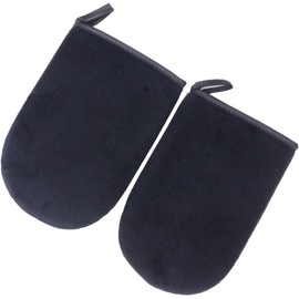 Happyyami 2 piezas Guantes de Autotanning de Aplicadores Sol para Crema Bronceadora de Guantes de Autotanning Negro