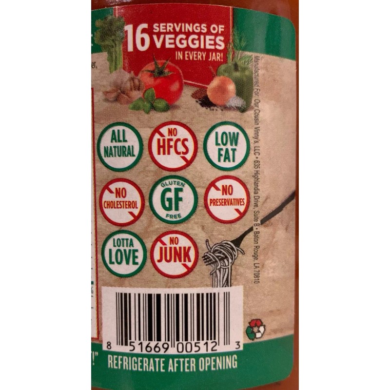 Our Cousin Vinny's Red Gravy Pasta Sauce - 32oz -