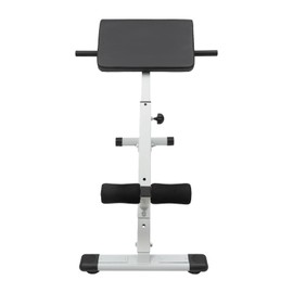 Hyperextension Bench,Multi-Functional Fitness Bench,Roman Chair Back Extender,Foldable Exercise Strength Training Benches,Core Workout Chair,Support 5 Abdominal Pad Length Settings (White)