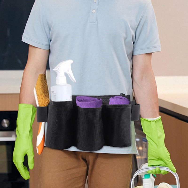 Cleaning Tool Waist Belt Bag, Oxford Fabric Adjustable Belt Cleaning