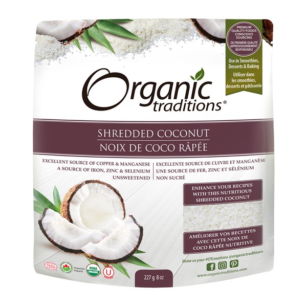 Organic Traditions Organic Shredded Coconut 227g