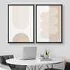 MUDECOR Framed Canvas Print Wall Art Set Pastel Tan White
