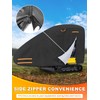 Small Mini Excavator Cover, 420D Waterproof Zippered Storage Cover |