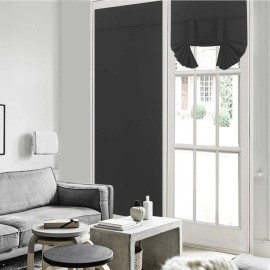 Rose Home Fashion Blackout Door Curtains, Thermal Insulated Door 2 Panels 19"×68