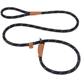 Dog Slip Leash Dog Leash, Reflective Rope Lead, Anti-Pull Lead, Training Leash for Small, Medium and Large Dogs, 1.5m (M(9mm), Black)