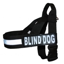 Blind Dog Service No-Pull Harness - Reflective Patches, Measure Before Ordering