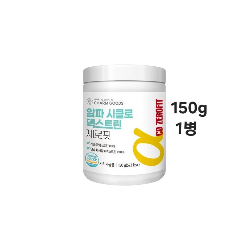 Chamgoods 제로핏 순도 98% 알파 시클로덱스트린 알파CD 고함량 난소화성말토덱스트린 효소