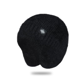 TOEECY Women's Beanie Hat Warm Winter Hat with Ear Protection Windproof Autumn Winter Knitted Hat Unisex Ideal for Cycling and Outdoor Activities, black