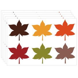 500 Pcs Fall Maple Leaf Stickers 6 Colors Thanksgiving Maple Leaves Stickers for Holiday Thanksgiving Party Window Door Home Decor