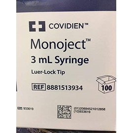 3ml clear luer lock syringe bx 100