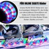 8 Pack Luminous Inline Skate Wheels - 64 mm 72
